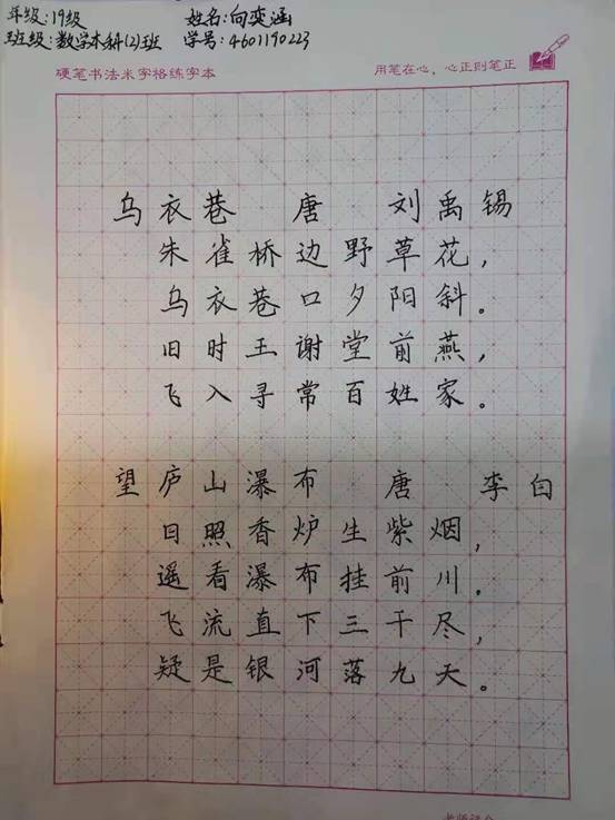 19数学本2向奕涵4601190223